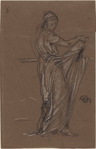 Figura femenina drapeada, 1870-1873 de James Abbott McNeill Whistler