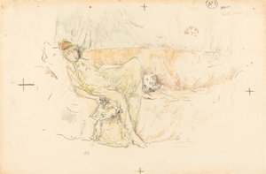 Figura drapeada, reclinada, 1892 de James Abbott McNeill Whistler