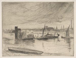Mañana Temprano, Amanecer en Battersea, Muelle de Cadogan de James Abbott McNeill Whistler