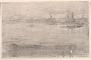 Temprano en la mañana: El Támesis en Battersea, Londres, 1878 de James Abbott McNeill Whistler