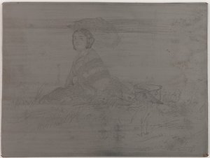 En Plein Soleil. Placa no cancelada de Doce Aguafuertes de la Naturaleza El Conjunto Francés, 1858 de James Abbott McNeill Whistler