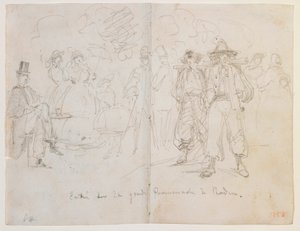 Entrada en el Gran Paseo en Baden, 1858 de James Abbott McNeill Whistler