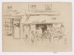 Exeter Street, c.1886-88 (aguafuerte; tinta sobre papel) de James Abbott McNeill Whistler