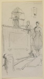 Figuras junto a una fuente