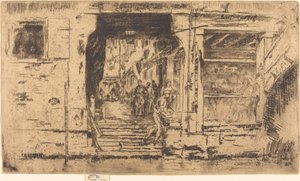 Tienda de Pescado, Venecia, 1880 de James Abbott McNeill Whistler
