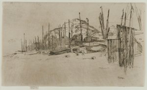 Barcos de pesca, Hastings, 1877 de James Abbott McNeill Whistler