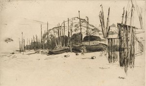 Barcos de Pesca, Hastings, 1877 de James Abbott McNeill Whistler