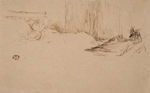 Niña Leyendo en la Cama, c.1882 de James Abbott McNeill Whistler
