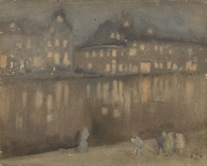 Gran Canal, Ámsterdam, nocturno, 1882 de James Abbott McNeill Whistler