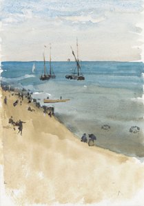 Verde y Plata - El Mar Brillante, Dieppe, c.1883-85 de James Abbott McNeill Whistler