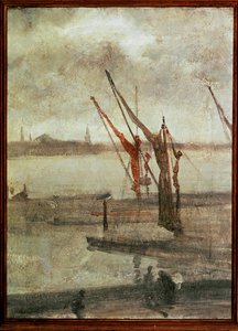 Gris y plata, Chelsea Wharf de James Abbott McNeill Whistler