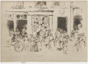 Calle Alta, Bruselas, 1887 de James Abbott McNeill Whistler