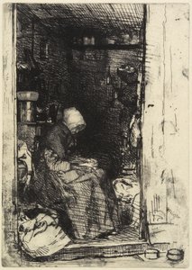 La Vieille aux Loques de "Doce grabados de la naturaleza" de James Abbott McNeill Whistler