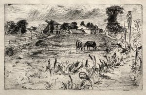 Paisaje con el caballo, 1859 de James Abbott McNeill Whistler