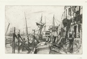 casa de cal Dieciséis grabados de escenas en el Támesis y otros temas (título de la serie) de James Abbott McNeill Whistler