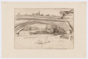 London Bridge, c.1875 (punta seca; tinta sobre papel) de James Abbott McNeill Whistler