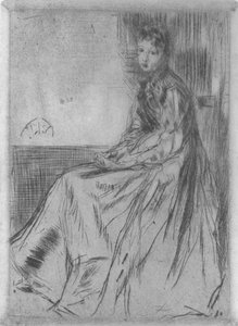 Maude, sentada, 1873, 1904 de James Abbott McNeill Whistler