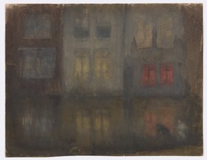 Nocturno: Canal Negro y Rojo, Holanda de James Abbott McNeill Whistler