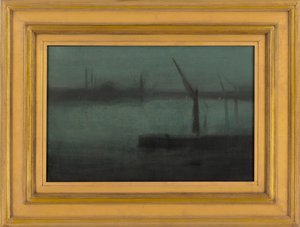Nocturno: Azul y plata--Battersea Reach de James Abbott McNeill Whistler