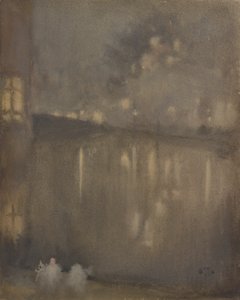 Nocturno: Gris y Oro, Canal, Holanda, 1882 de James Abbott McNeill Whistler