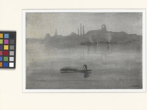 Nocturno: El Támesis en Battersea (litotinta) de James Abbott McNeill Whistler
