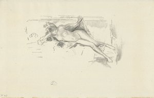 modelo desnudo reclinado