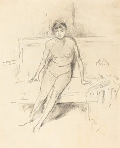 Modelo Desnudo en un Sofá Imperio, 1893 de James Abbott McNeill Whistler