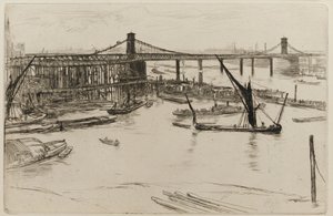 Viejo Puente de Hungerford, 1861 de James Abbott McNeill Whistler