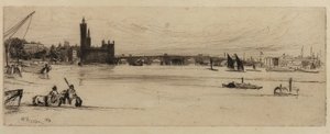 Antiguo Puente de Westminster, 1859 de James Abbott McNeill Whistler