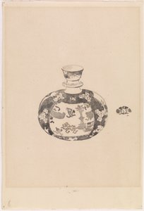 Jarra de jengibre oviforme con tapa en forma de campana de James Abbott McNeill Whistler