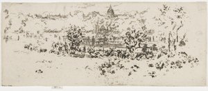 Panteón, Jardines de Luxemburgo, c.1892-93 de James Abbott McNeill Whistler