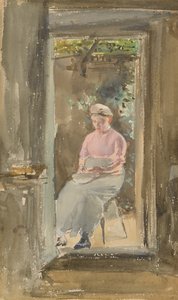 Nota rosa - Desgranando guisantes de James Abbott McNeill Whistler