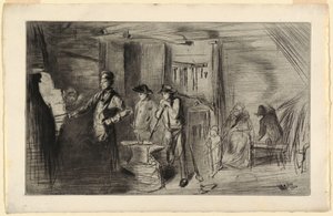 La forja, de la serie Aguafuertes en el Támesis y otros temas, 1861