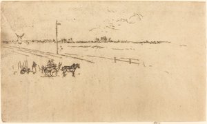Estación de tren, Voves, 1887 de James Abbott McNeill Whistler