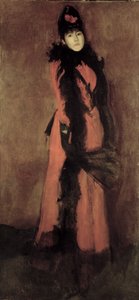 Rojo y negro: El abanico, 1891-94 de James Abbott McNeill Whistler