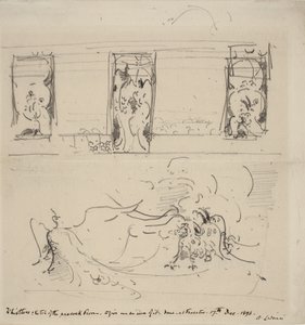 Boceto de la Sala del Pavo Real, 1898 de James Abbott McNeill Whistler