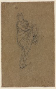 Mujer de pie levantando su vestido, c. 1872 de James Abbott McNeill Whistler