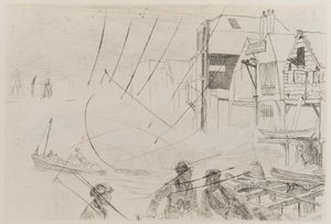 La vida en el barco de Stevens de James Abbott McNeill Whistler