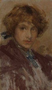 Estudio de la cabeza y los hombros de una niña, 1896-97 de James Abbott McNeill Whistler