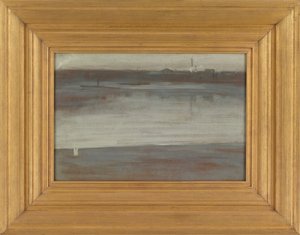 Sinfonía en gris: temprano en la mañana, Támesis, 1871 de James Abbott McNeill Whistler