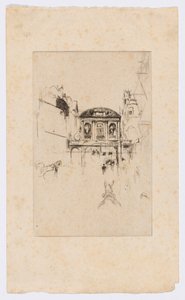 Temple Bar, c.1877 (aguafuerte y punta seca; tinta sobre papel) de James Abbott McNeill Whistler