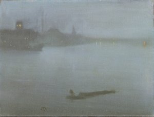 El Támesis - Nocturno en azul y plata, c.1872/8 de James Abbott McNeill Whistler