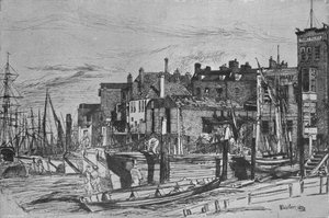 Policía del Támesis anteriormente llamada Wapping Wharf, 1859