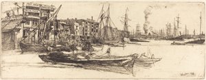 Almacenes del Támesis, 1859 de James Abbott McNeill Whistler