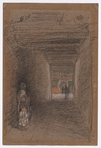 The Beggars--Winter, finales de 1879 o principios de 1880 (tiza y pastel sobre papel de estraza) de James Abbott McNeill Whistler