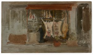 La carnicería, c.1888-89 (óleo sobre panel de madera) de James Abbott McNeill Whistler