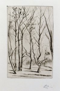 El bosque del dique de James Abbott McNeill Whistler
