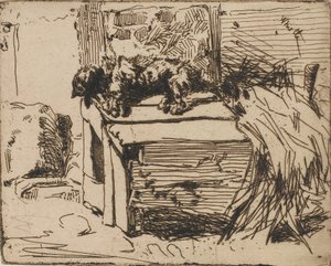 El perro en la perrera, 1858