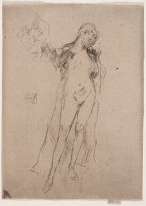 El modelo del abanico No. 3 de James Abbott McNeill Whistler