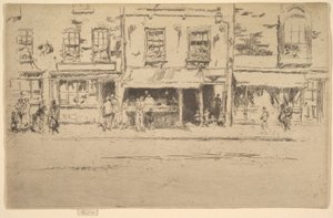 La tienda de pescado, tienda de pescado ocupada en Chelsea de James Abbott McNeill Whistler